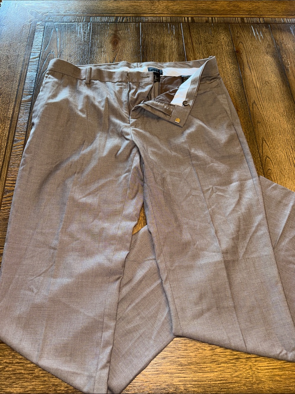 H&M Men's Regular Fit Dress Pants in Taupe